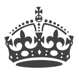 Britain crown silhouette PNG Design