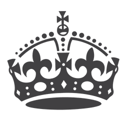 Britische Kronenschattenbild PNG-Design