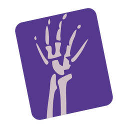 Broken wrist xray icon PNG Design