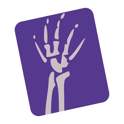 Röntgensymbol für gebrochenes Handgelenk PNG-Design