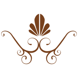 Braune flache Blumendekoration PNG-Design