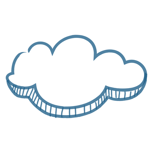 Brush drawing cloud message PNG Design