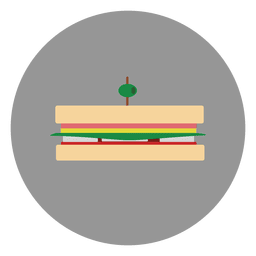 Icono de círculo de hamburguesa Diseño PNG