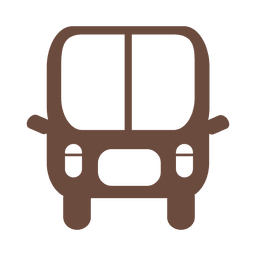 Silhueta de ícone plano de ônibus Desenho PNG