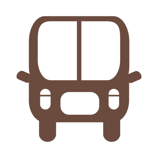 Silueta de icono plano de bus Diseño PNG