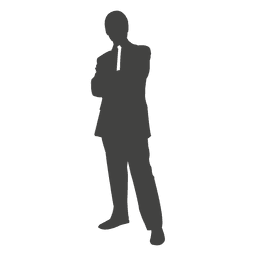 Business executive standing silhouette PNG Design Transparent PNG