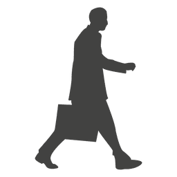 Business executive walking silhouette PNG Design