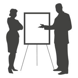 Empresários discutindo a bordo Desenho PNG