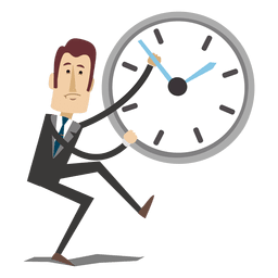 Businessman cartoon reversing time PNG Design