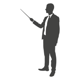 Geschäftsmann zeigt an Bord PNG-Design