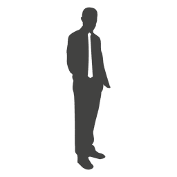 Silhueta de empresário olhando para o lado Desenho PNG