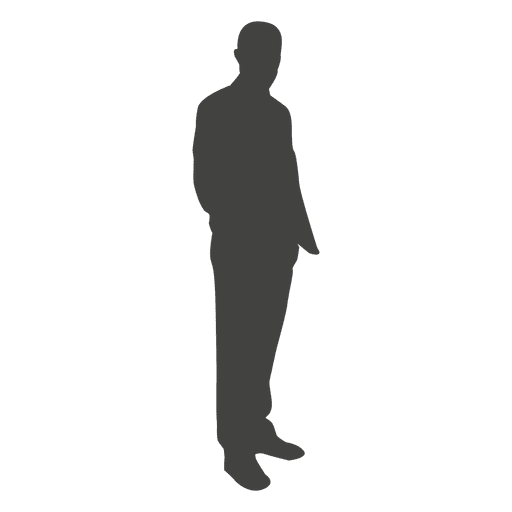 Businessman standing casual silhouette PNG Design