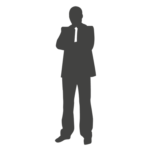 Businessman standing looking at front PNG Design