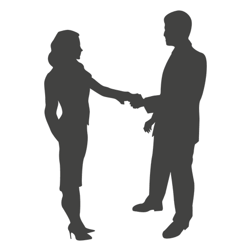 Businessman woman shaking hand PNG Design