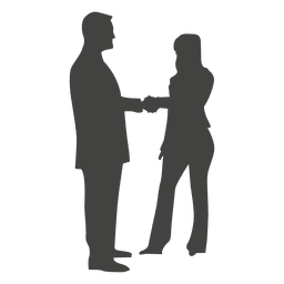 Businessman and woman shaking hands PNG Design Transparent PNG