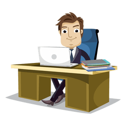 Empresário trabalhando em desenho de escritório Desenho PNG