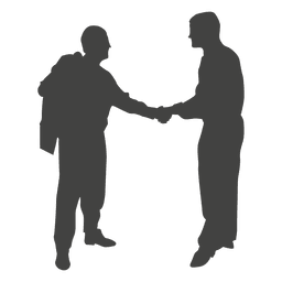 Businessmen casual meeting silhouette Transparent PNG