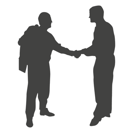 Businessmen casual meeting silhouette PNG Design
