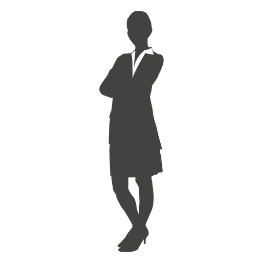 Businesswoman looking at front PNG Design
