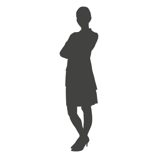 Businesswoman standing casual silhouette PNG Design