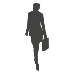 Mujer de negocios ambulante espalda silueta Transparent PNG