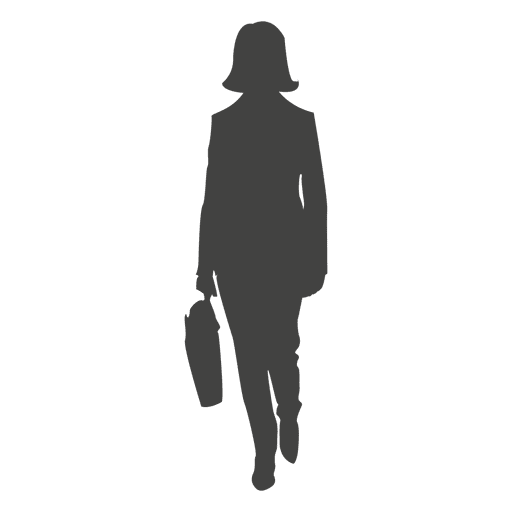 Businesswoman walking with briefcase - Transparent PNG & SVG vector file