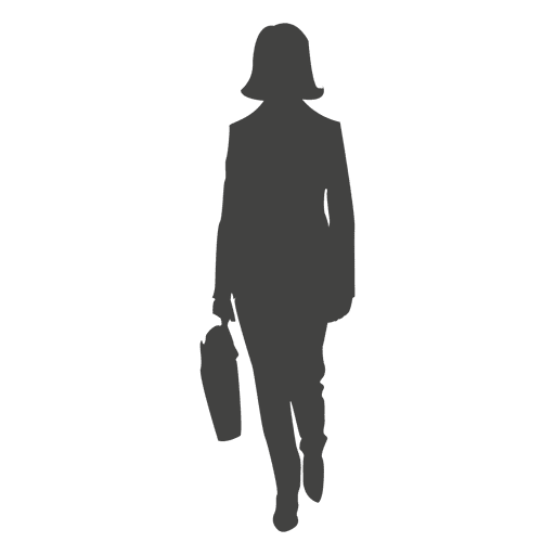 Businesswoman walking with briefcase PNG Design
