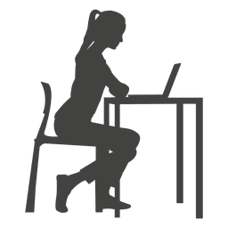 La empresaria trabajando duro en la computadora portátil Diseño PNG