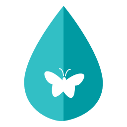 Ícone de gota d&#39;água borboleta Desenho PNG