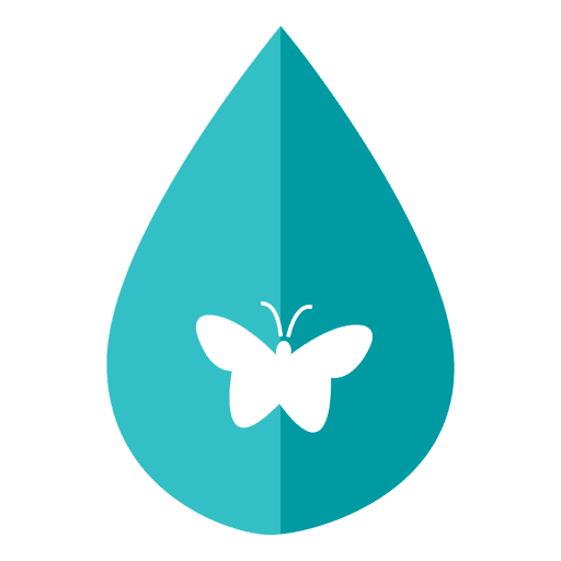 Butterfly water drop icon