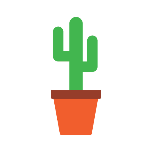 Cactus tub icon PNG Design