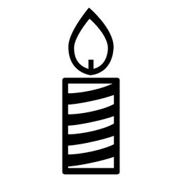 Icono de Navidad luz de vela Diseño PNG
