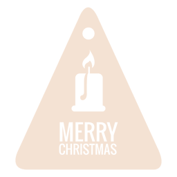 Candlelight die cut xmas tag PNG Design