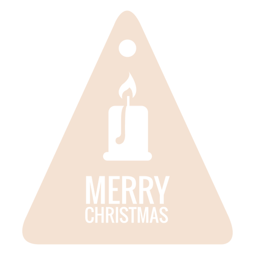 Etiqueta de Navidad troquelada a la luz de las velas Diseño PNG