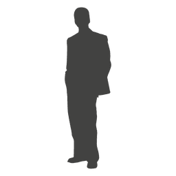 Casual executive standing silhouette PNG Design Transparent PNG
