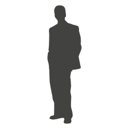 Silhueta executiva casual em pé Desenho PNG