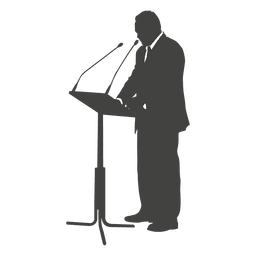 Ceo giving speech silhouette PNG Design