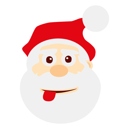 Emoticon de Papai Noel Cheeky Desenho PNG
