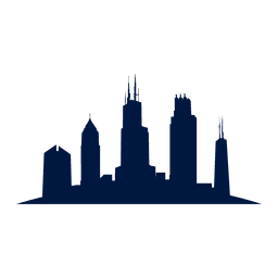 Chicago-Skyline-Stadtbildschattenbild PNG-Design