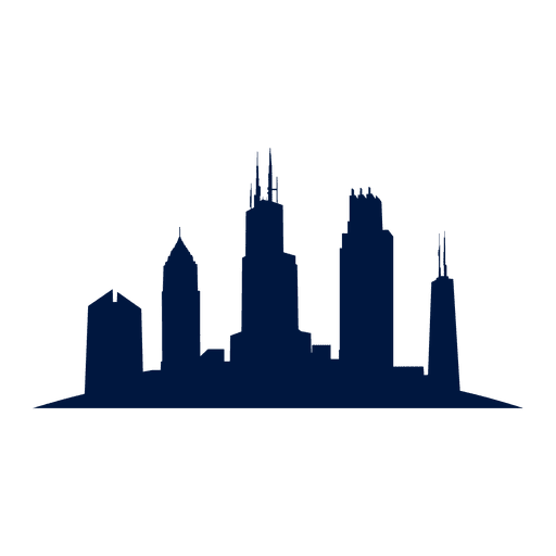 Chicago Skyline Cityscape Silhouette Transparent Png Svg Vector File