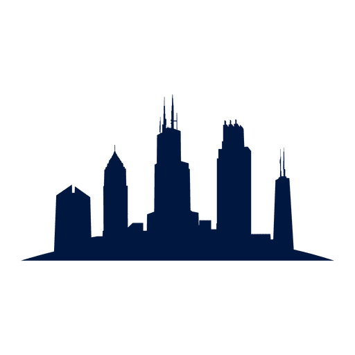 Chicago-Skyline-Stadtbildschattenbild
