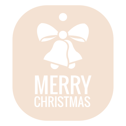Weihnachtsglocke gestanztes Etikett PNG-Design