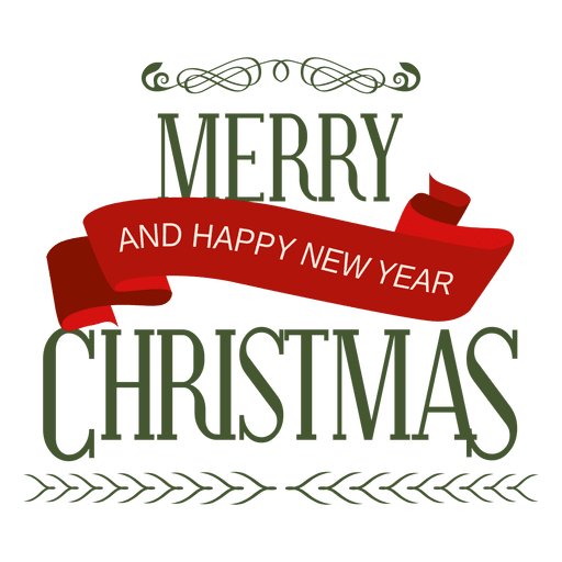 Insignia de cinta navideña Diseño PNG