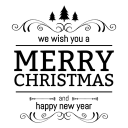 Insignia de felicitación de navidad año nuevo Diseño PNG