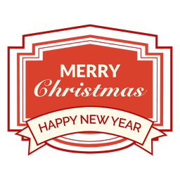 Insignia retro navidad año nuevo Diseño PNG