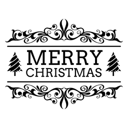 Emblema ornamentado de natal Desenho PNG