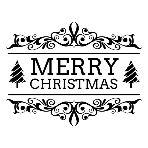 Emblema ornamentado de natal Desenho PNG