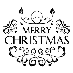 Etiqueta ornamentada de natal Desenho PNG