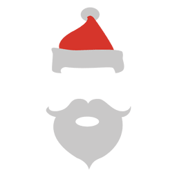 Christmas Santa Face Beard PNG & SVG Design For T-Shirts