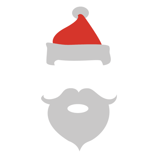 Christmas santa face beard PNG Design